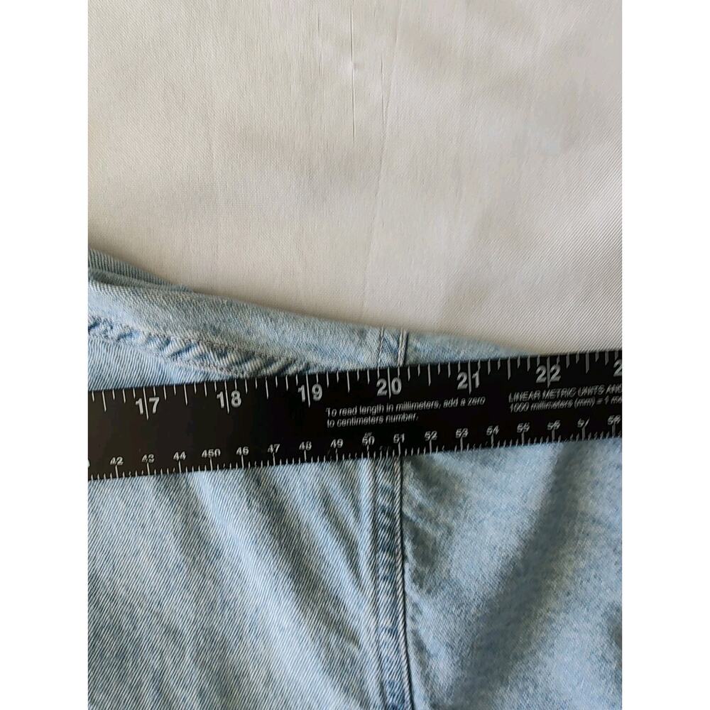Levi's Men's L Solid Blue Denim Button-Up Shirt Long Sleeve Pockets - Picture 12 of 15